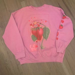 strawberry shortcake oversized crewneck